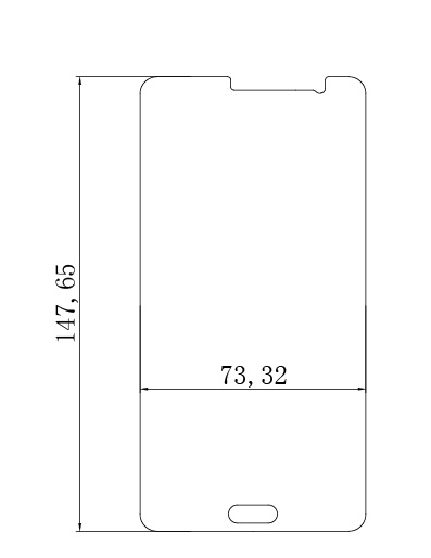 SamsungGalaxyOn7手机钢化玻璃膜刀模