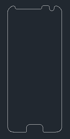 三星S7手机钢化玻璃膜工程图
