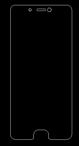 小米 5S 钢化膜工程图