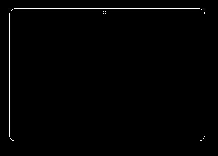 三星galaxy book 10.6  钢化膜工程图